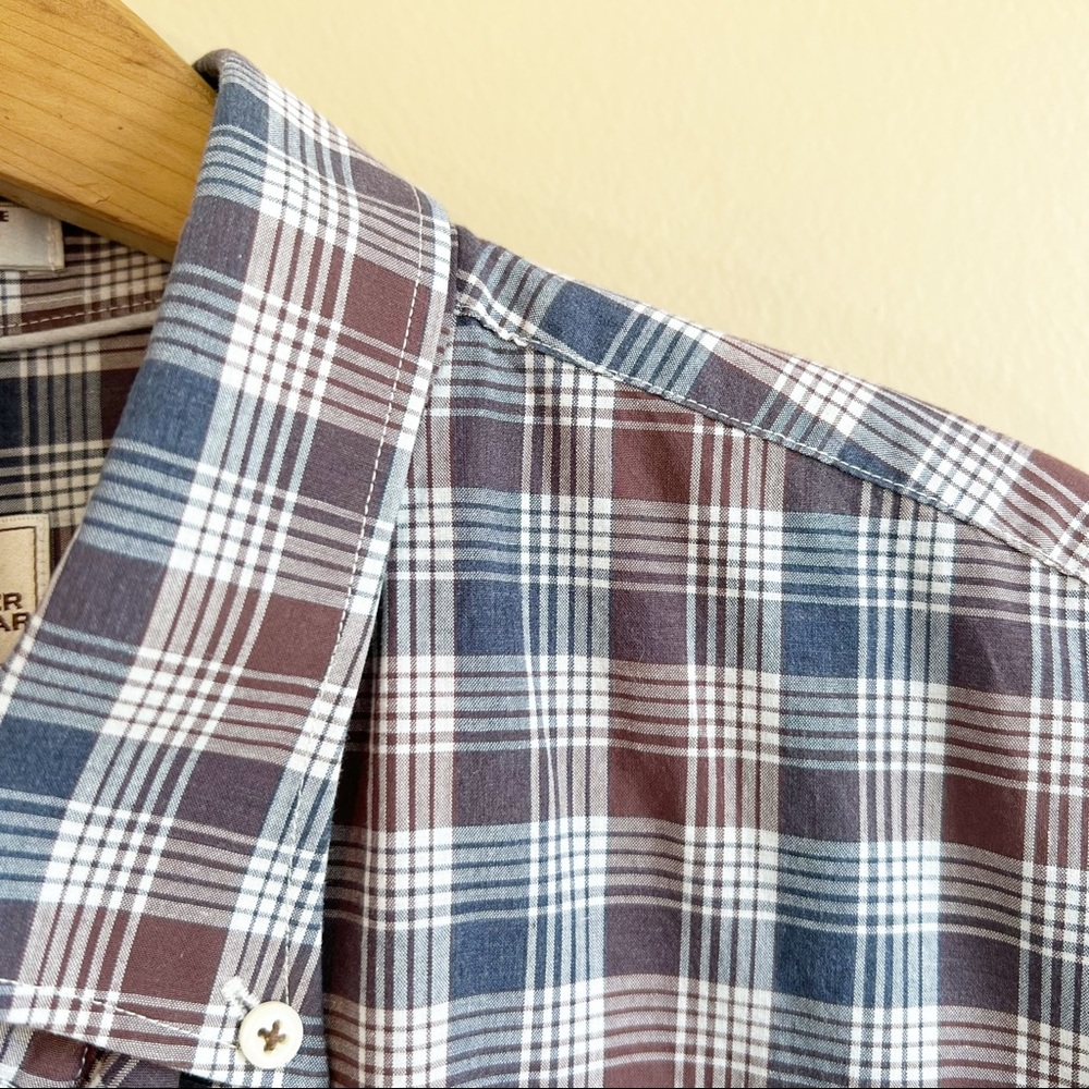 PETER MILLAR Men’s Blue Plaid Dress Shirt Size XL 100% Cotton DRY CLEANED - Picture 5 of 8